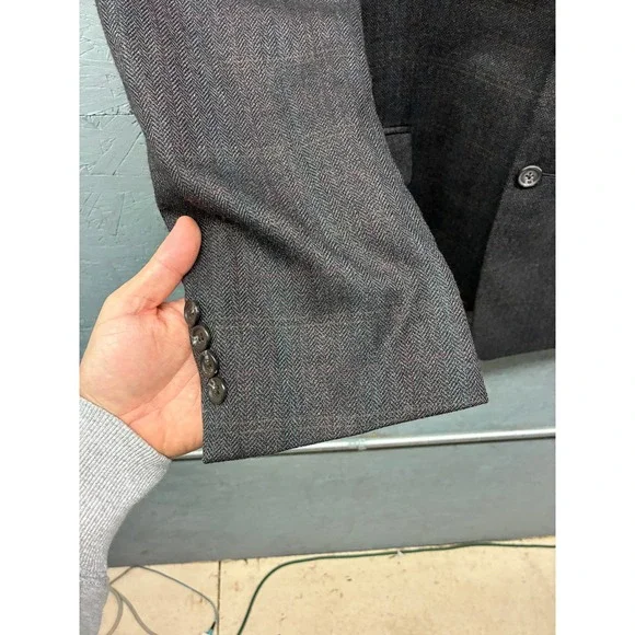 Ralph Lauren Wool Blazer Sport Coat Men's Medium 44R Gray Tweed